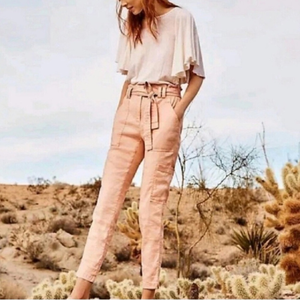 NWOT Anthropologie Elevenses Paperbag Waist Cargo Pants